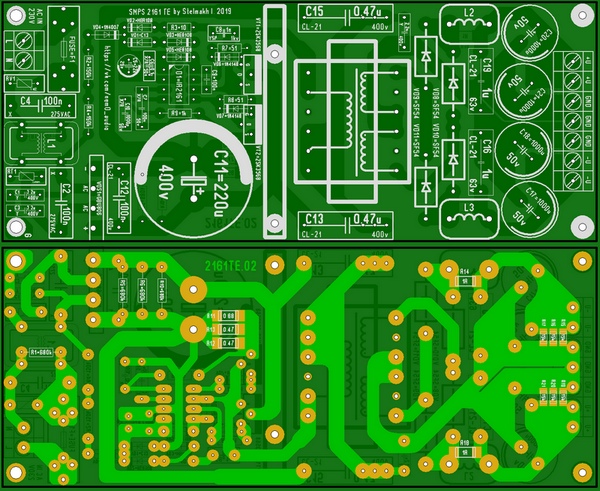 Импульсный источник питания для УМЗЧ - IR2161 TE [2019], resim №4
